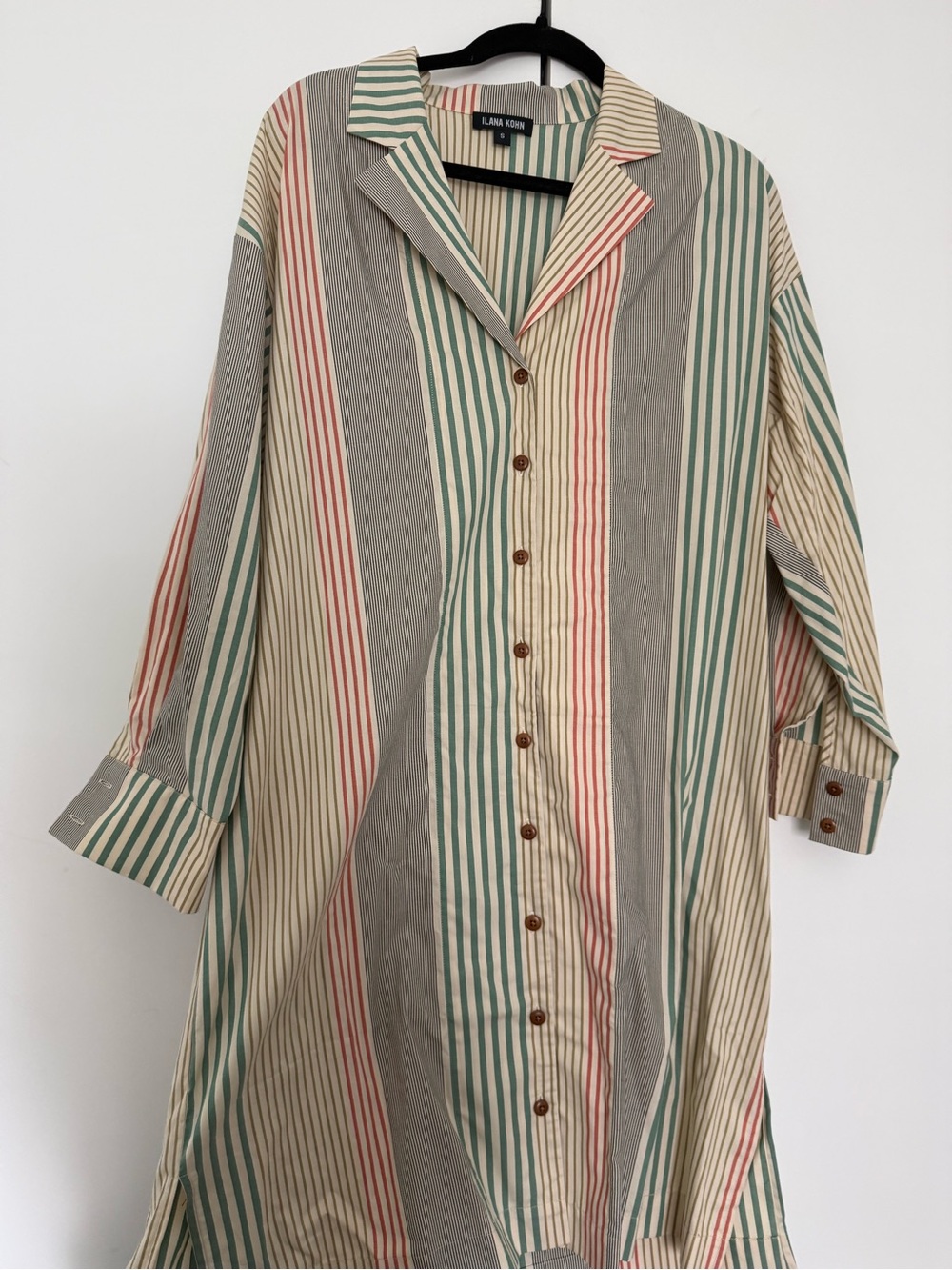 Ilana Kohn Melanie Dress in Cream Vari Stripe Size S NWOT